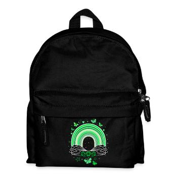 St Patrick's Day rainbow with butterflies - Kids' Backpack - black - Front