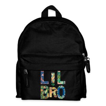 LIL BRO - Bruder -Kleiner Bruder - Partnerlook - Kinder Rucksack - Schwarz - Vorne