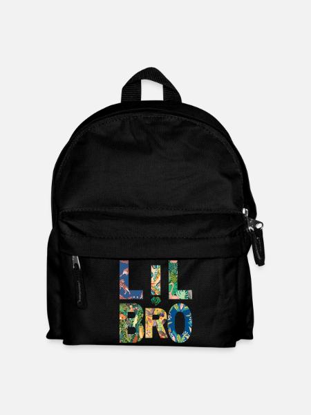 LIL BRO - Bruder -Kleiner Bruder - Partnerlook - Kinder Rucksack - Schwarz