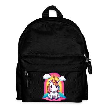 Mignon bébé licorne - Sac à dos Enfant - noir - Devant