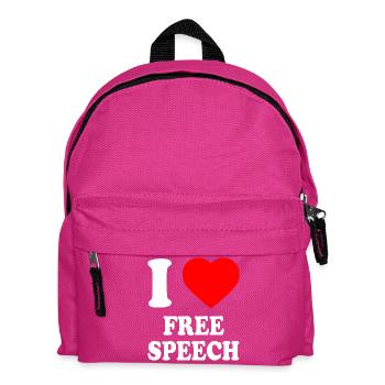 i love free speech - Sac à dos Enfant - fuchsia - Devant