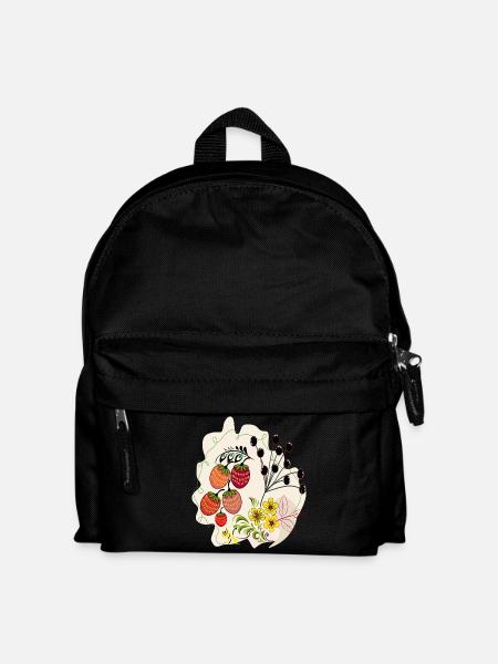 Erdbeerzeit - Kinder Rucksack - Schwarz