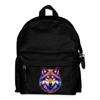 Wolf - Kinder Rucksack - Schwarz - Vorne