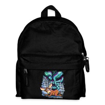 Northern Lights - Moose - Aurora Borealis - Kinder Rucksack - Schwarz - Vorne