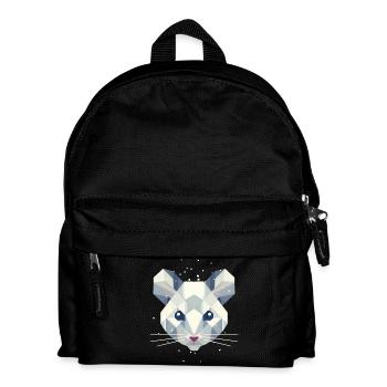 Souris des neiges géométrique - Portrait d’animal d’hiver - Sac à dos Enfant - noir - Devant