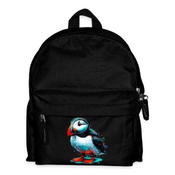 Papageitaucher - Kinder Rucksack - Schwarz - Vorne