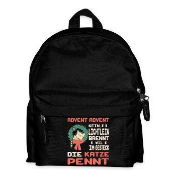Temps de l’Avent avec chat - Sac à dos Enfant - noir - Devant