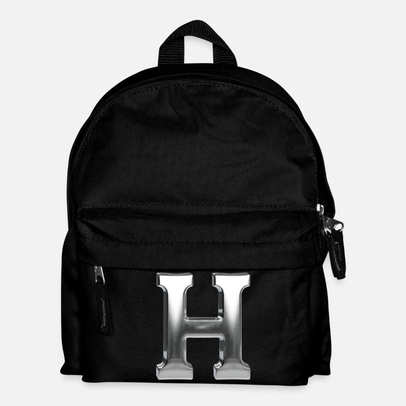 Chrome ,, H " Metallic - Kinder Rucksack - Schwarz