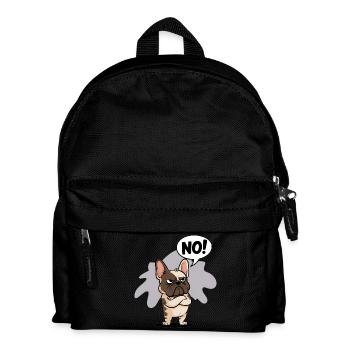 Bouledogue français disant "Non ! - Sac à dos Enfant - noir - Devant