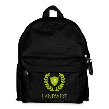Landwirt Schutzschild Pflanze - Kinder Rucksack - Schwarz - Vorne