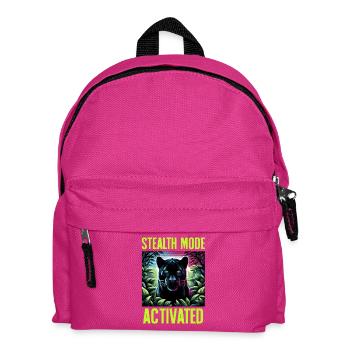 Stealth Mode Activated Panther Jungle Animal Lover - Kids' Backpack - fuchsia - Front