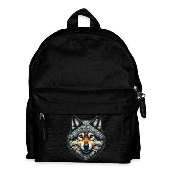 Wolf - Kinder Rucksack - Schwarz - Vorne