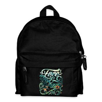 Frei und mutig 🍀 - Kinder Rucksack - Schwarz - Vorne
