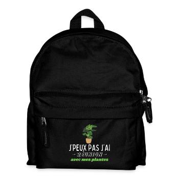 Ich kann nicht, ich habe ein Treffen mit meinen Pflanzen - Kinder Rucksack - Schwarz - Vorne
