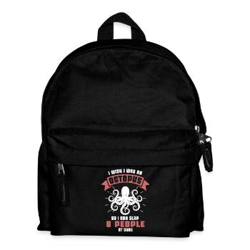 Ich Wünschte Ich Wäre Ein Oktopus Um 8 Leute - Kinder Rucksack - Schwarz - Vorne