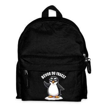 Nein, danke! Pinguin-Design - Kinder Rucksack - Schwarz - Vorne