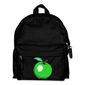 Apfel - Kinder Rucksack - Schwarz - Vorne