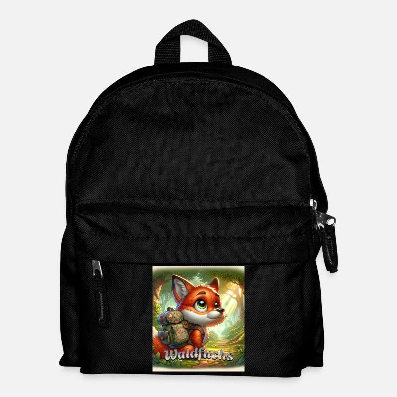 Waldfuchs - Kinder Rucksack - Schwarz