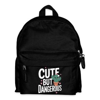 Kaktus Kakteen Wüsten Pflanze - Kinder Rucksack - Schwarz - Vorne