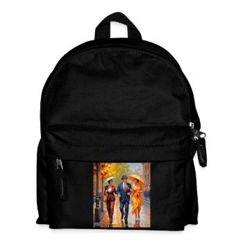 A walk in the rain - Kids' Backpack - black - Front