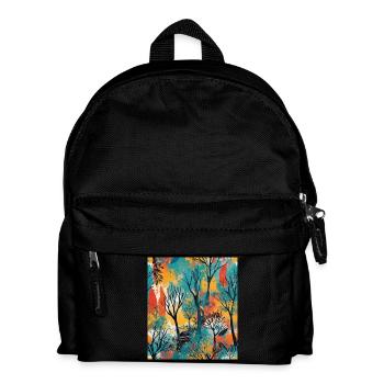 Abstract forest - Kids' Backpack - black - Front