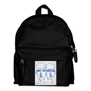 Technical sketch of the head - Kids' Backpack - black - Front
