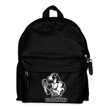 Chien de combat avec des gants de boxe - Conception Bloodhound - Sac à dos Enfant - noir - Devant