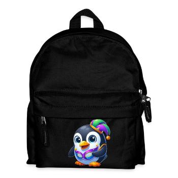 Cute Mardi Gras Penguin Disguise Carnival - Kids' Backpack - black - Front