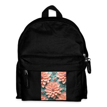 Paper flowers - Kids' Backpack - black - Front