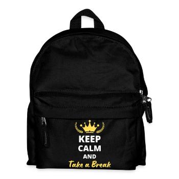 Bewahren Sie Ruhe und machen Sie eine Pause - Kinder Rucksack - Schwarz - Vorne