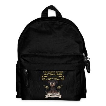 Chiot éclaboussé de boue : Défaut du chat - Sac à dos Enfant - noir - Devant