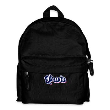 Paris Neon Script Outline - Kids' Backpack - black - Front