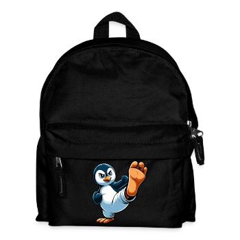 Pinguin Karate Kampfkünste Sportlich - Kinder Rucksack - Schwarz - Vorne