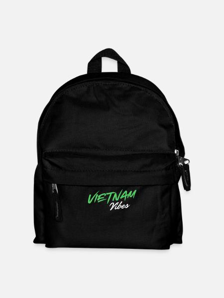 Vietnam Vibes Brush Script - Kids' Backpack - black