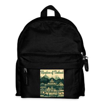 Kingdom of Thailand Temple Panorama - Kids' Backpack - black - Front