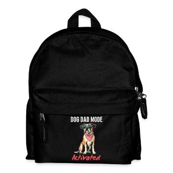 Dog Dad Mode Activated - Kids' Backpack - black - Front