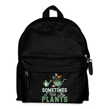 Sometimes I Wet My Plants Botanical Gardening - Kids' Backpack - black - Front