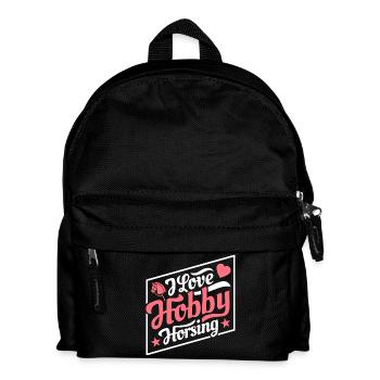 I Love Hobby Horsing - Heart - Hobby - Kids' Backpack - black - Front