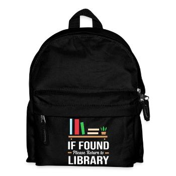 Buch Leseratte Bibliothek Lesen Bücherwurm - Kinder Rucksack - Schwarz - Vorne