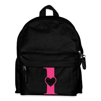 Ziffer Eins 1 mit Herz - Kinder Rucksack - Schwarz - Vorne