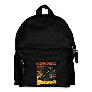 Mechanicangelo Lustige Garage Kunst Parodie Auto Liebhaber - Kinder Rucksack - Schwarz - Vorne