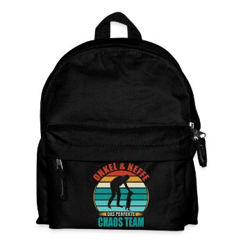 Bester Onkel Und Neffe Partnerlook Outfit Kostüm - Kinder Rucksack - Schwarz - Vorne