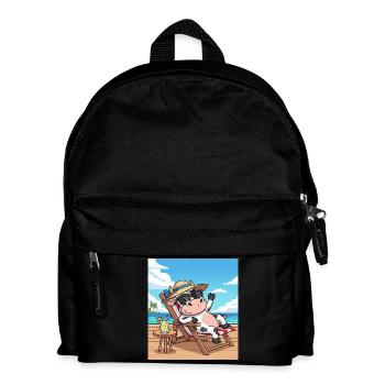 vache cool - Sac à dos Enfant - noir - Devant