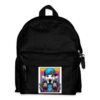 dog - Kids' Backpack - black - Front