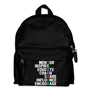 Teacher Acrostichon: Mentor, Inspire,... - Kids' Backpack - black - Front