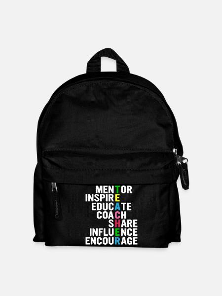 Lehrer-Akrostichon: Mentor, Inspirieren,... - Kinder Rucksack - Schwarz