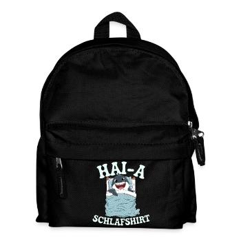 Hai-A! Funny Sleep Shirt with Shark - Kids' Backpack - black - Front