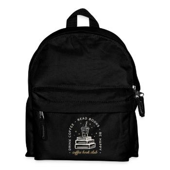 Livre, café, club, lecture, groupe de lecture, citations, académie - Sac à dos Enfant - noir - Devant
