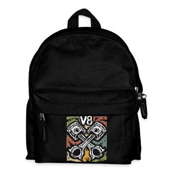 Pistons rétro V8 – Muscle Car &amp; Biker - Sac à dos Enfant - noir - Devant