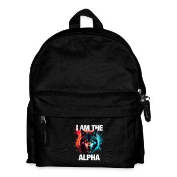 I am the Alpha Wolf - Kids' Backpack - black - Front